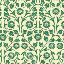 Green Flower and Vine Print Italian Paper ~ Carta Varese Italy